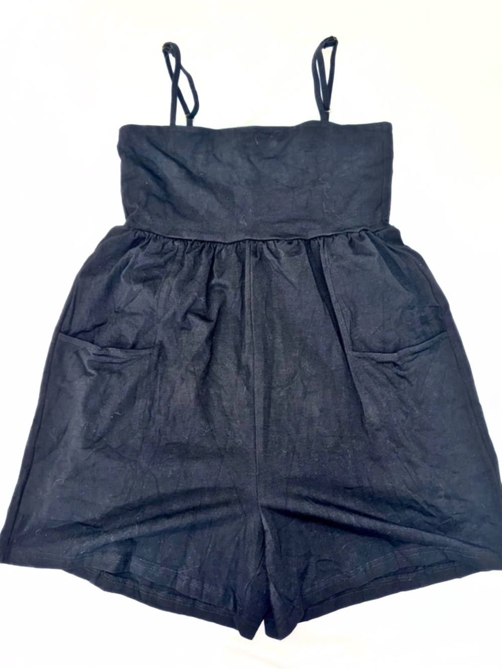Women’s Black Spaghetti-Strap Romper